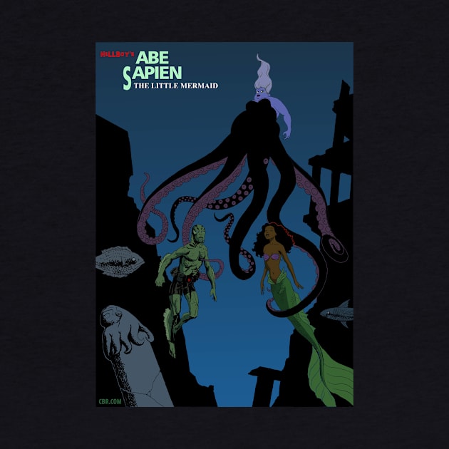 Hellboy's Abe Sapien meets Ariel, The Little Mermaid by thecountingtree